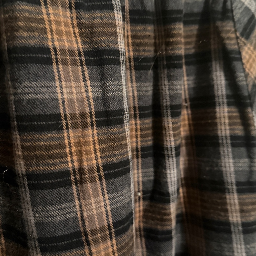 Natural Life Wide Leg Plaid Pants - Black and Brown - Picture 2 of 3